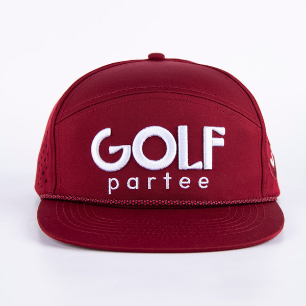 Burgundy & White Snapback