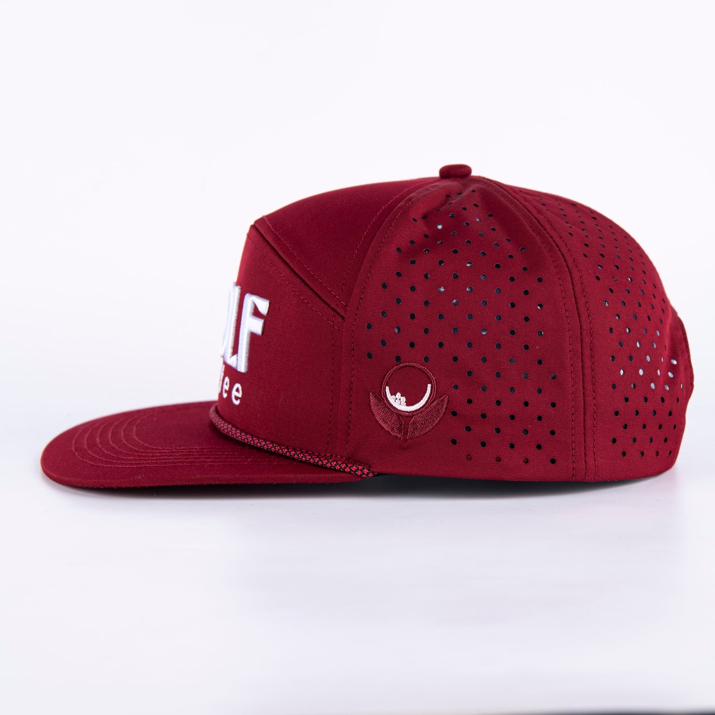 Burgundy & White Snapback