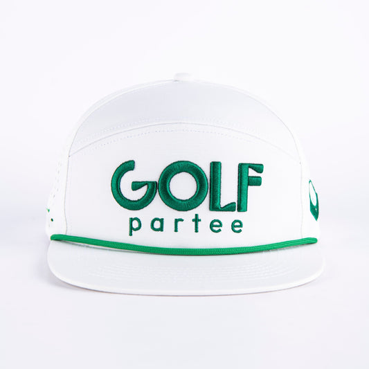 White & Green Snapback